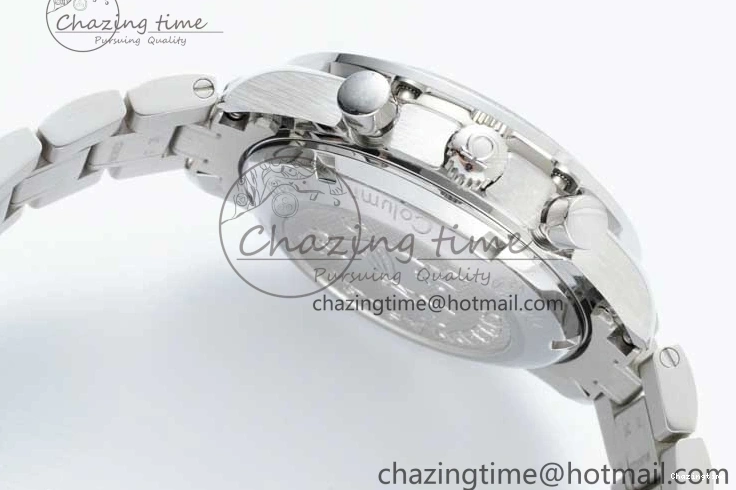 0405 UrbanChic Speedmaster Racing Master SS HKF Best Edition Blue Black Dial on SS Bracelet A 7808